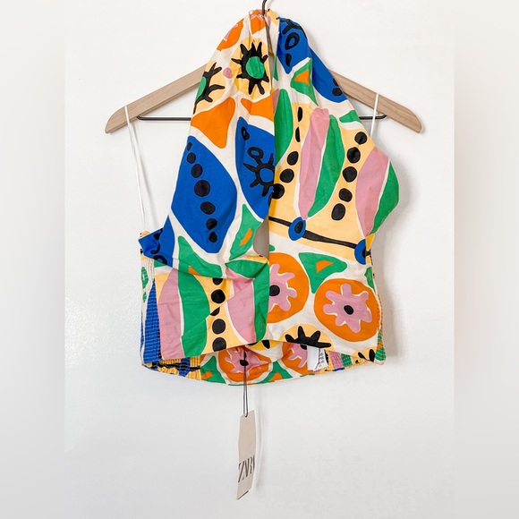 ZARA PRINTED HALTER TOP & MIDI SKIRT 7703/025 7685/024/ 274/034 - Picture 2 of 16